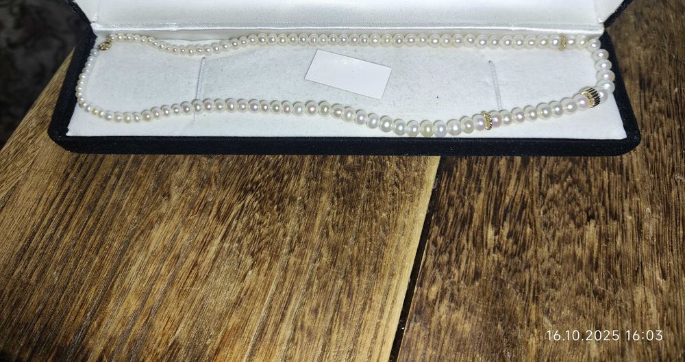 Perły złoto naszyjnik oryginał