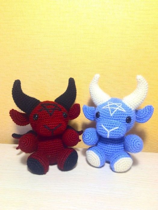 Мягкая игрушка ручной работы. Амигуруми бафомет