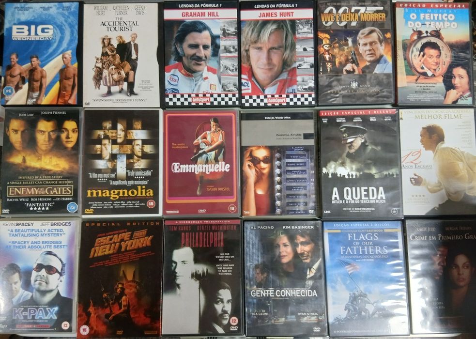 Dvds antigos e modernos