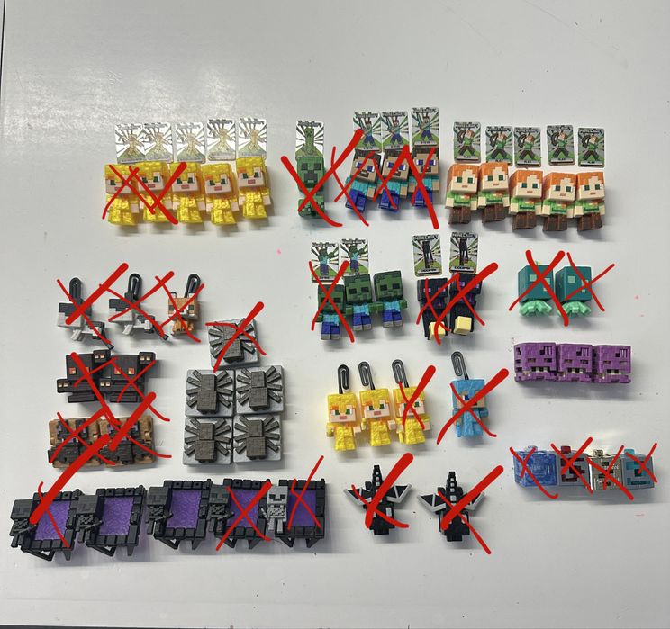 Minecraft kinder joy figurki