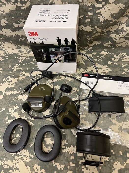 Військові активні навушники Peltor з гарнітурою + кріплення на шолом‼️