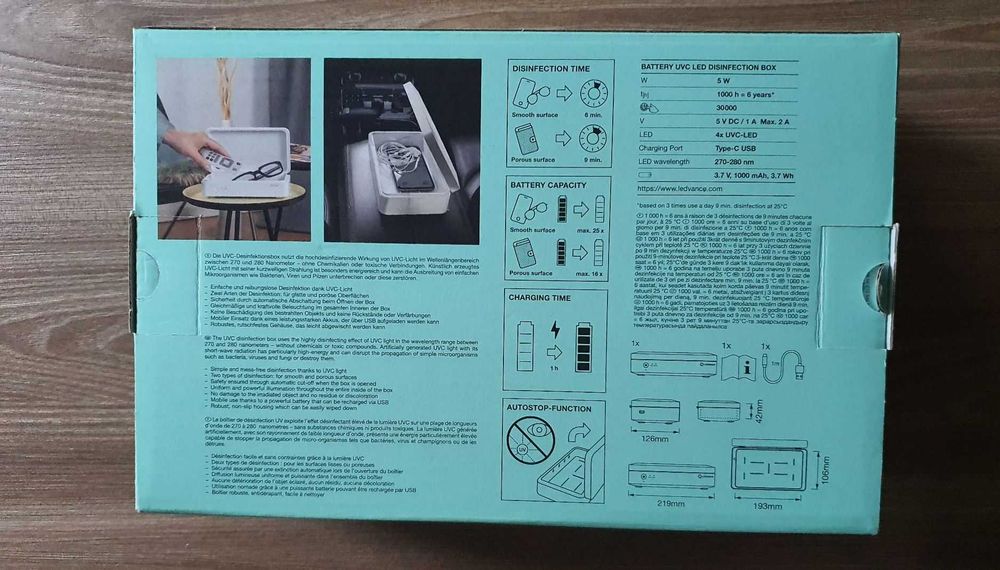 Sterylizator LEDVANCE Sterilization BOX UVC LED