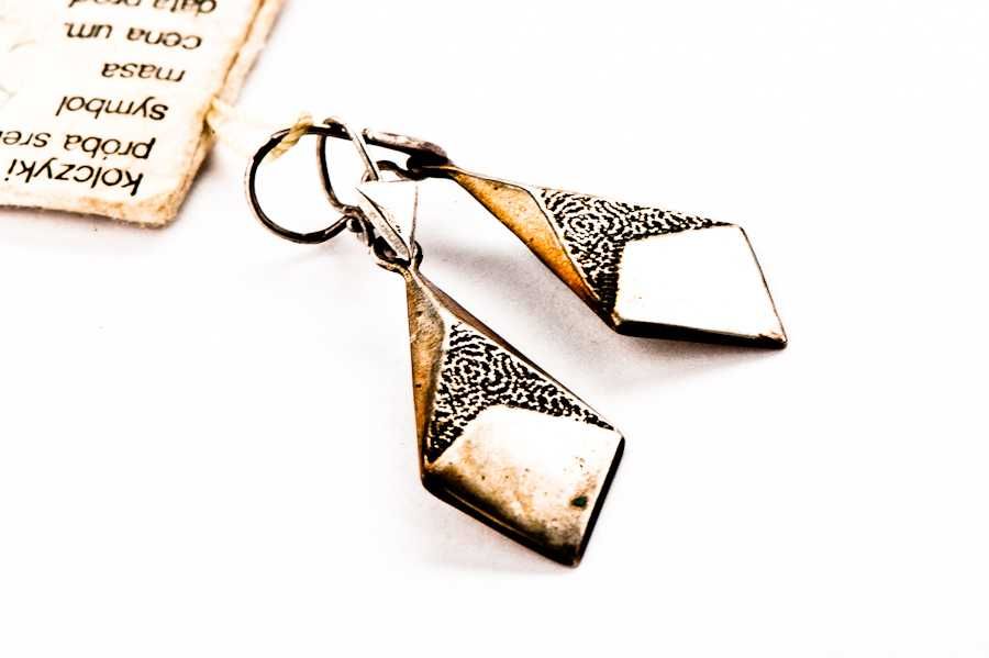 Srebrne Kolczyki z Oryginalną Metką - 4,61g - Spółdzielnia BURSZTYNY