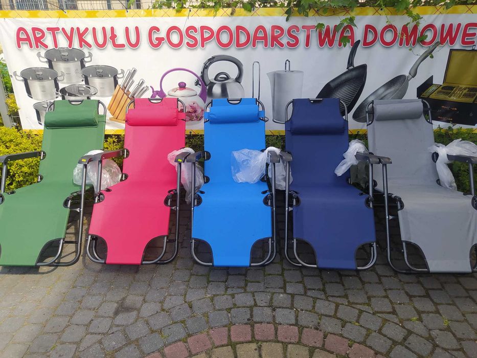 zestaw dwa leżaki 3 pozycyjny nowe zapakowane promocja oferta wysyłkow