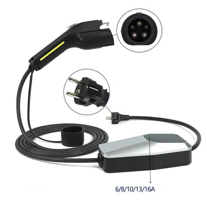 Carregador EV 16A 3.5KWh Carregador veículo elétrico Tipo 1 monofásico