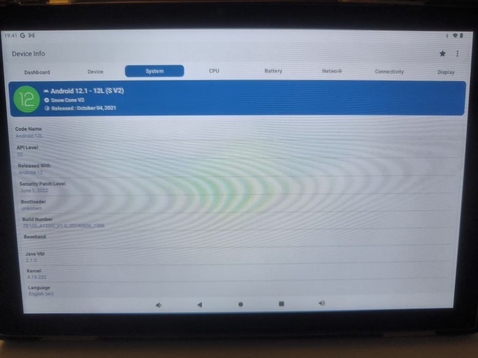 Tablet Android 10" Android 12
