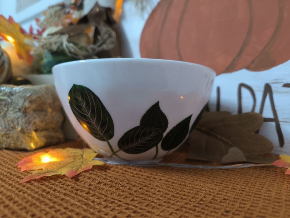 Tigela Porcelana Loja do Gato Preto Coleção Greenery