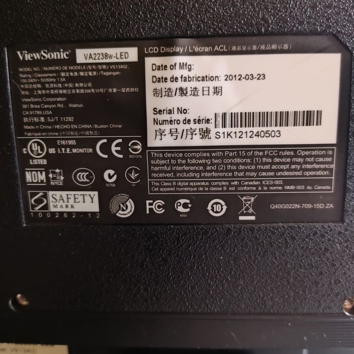 Продам монитор ViewSonik