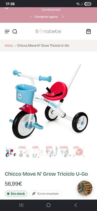Triciclo chicco perfeito estado, 30 peças roupas 3 a 12 meses