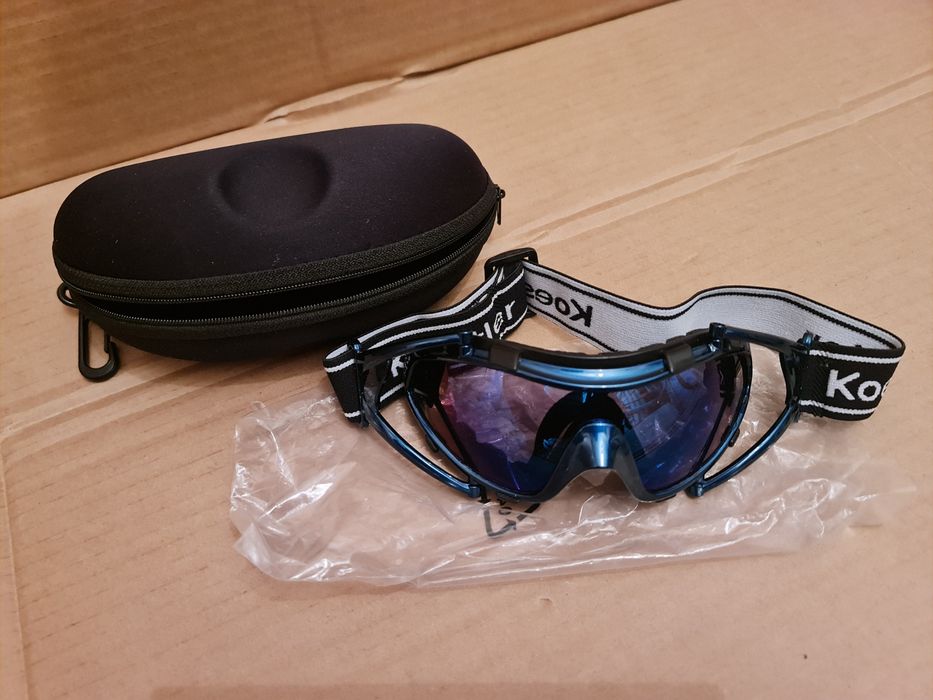 Gogle sportowe w twardym etui, narty, ochronneitd