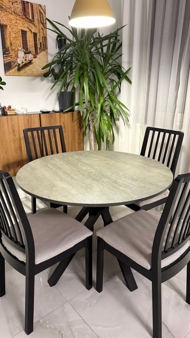 Stół IKEA MARIEDAMM okrągły 105 cm dla 4 osób stan dobry