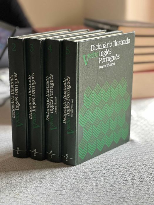 4 Volumes - Dicionário ilustrado Verbo Inglês Português
