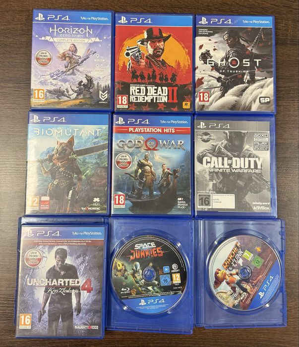 Gry ps4 ps5 RdR 2, Far Cry 3, God of War, Biomutant, Call of Duty