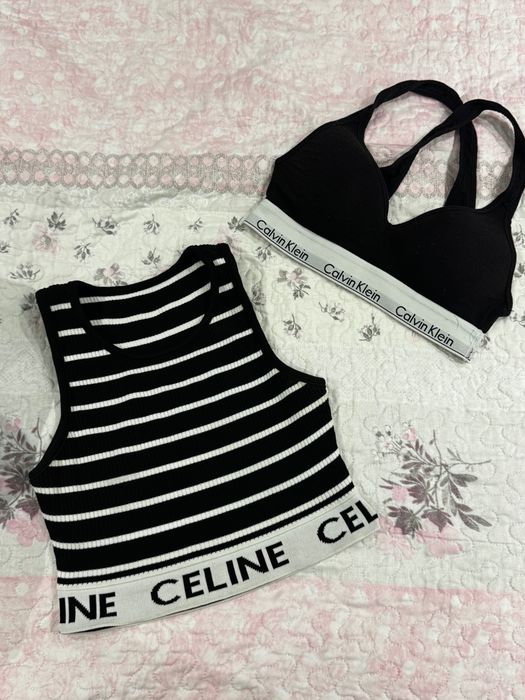 Кофта Celine i топ Calvin Klein