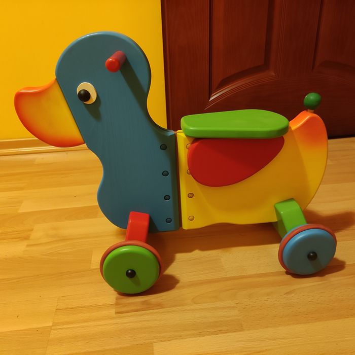 Drewniany jeździk dla dziecka Polska firma Kłosek