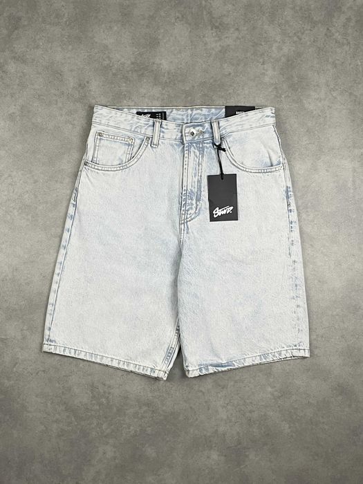 Шорти PULL&BEAR Baggy Fit (S) Чоловічі Широкі Блакитні Сині Джинсові Скейтерські На Літо Нові