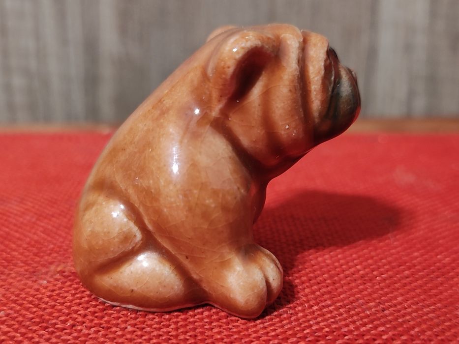 Figurka kolekcjonerska buldog, PRL, Kuka Wojciech Rydz