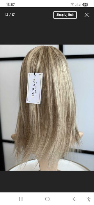 Topper Liza 40 cm z włosów naturalnych baleyage blond/ firma Hairlux