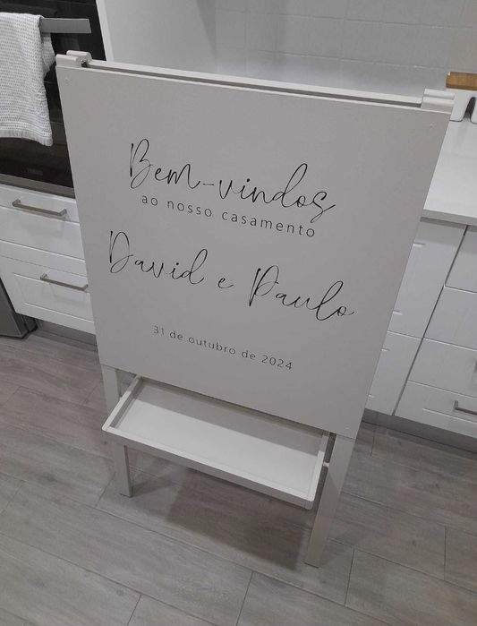 Cavalete para eventos: Casamentos, Batizados, etc...