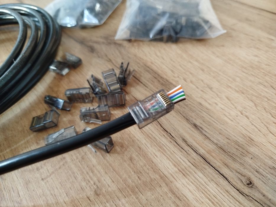 Сквозные Джеки 50 шт/упаковка , rj45 цветные, для витой пары