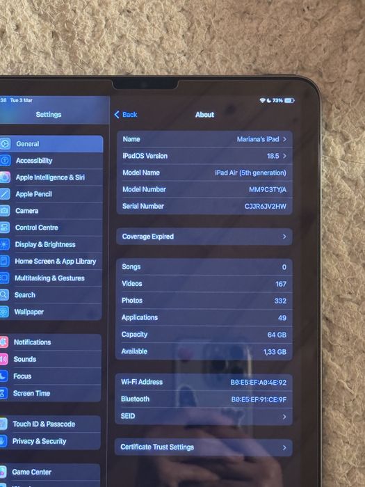 Ipad Air 5 - Processador M1