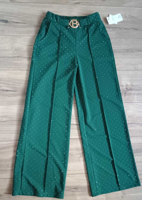 Nowe szerokie spodnie blink blink pasek