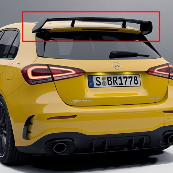 Mercedes W177 Lotka Spoiler A35 A45 Tylną Dokładka Czarny Połysk