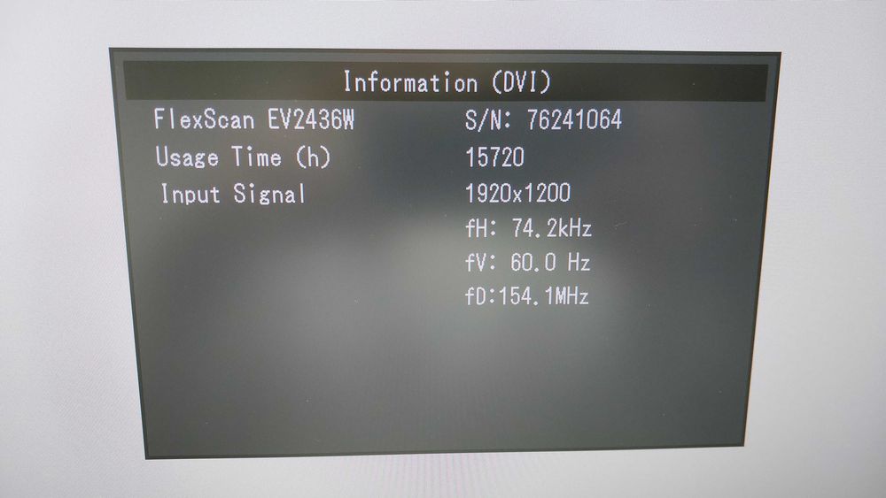 EIZO FlexScan EV2436W [15720 godzin]