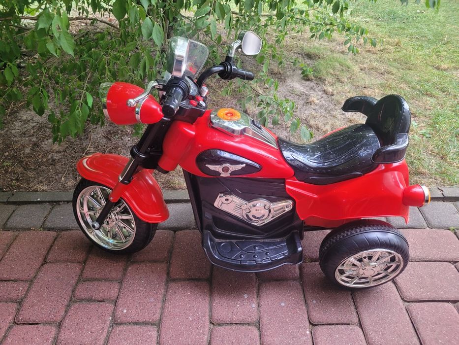Motor motocykl dziecięcy czerwony harley jak nowy