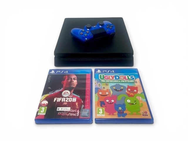 PlayStation 4 Slim 1TB CUH-2016B Konsola Pad 3 Gry Kable Zestaw