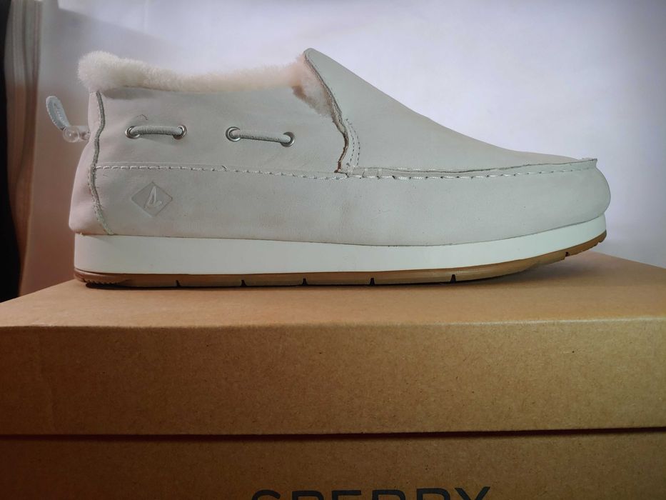 Зимние мокасины SPERRY Moc-Sider, нубук, натуральный мех, 44 EU
