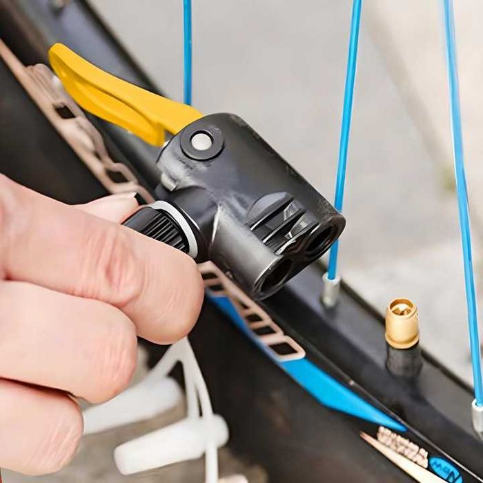 Pompka Nożna Dwutłokowa Samochodowa Rowerowa Mocna