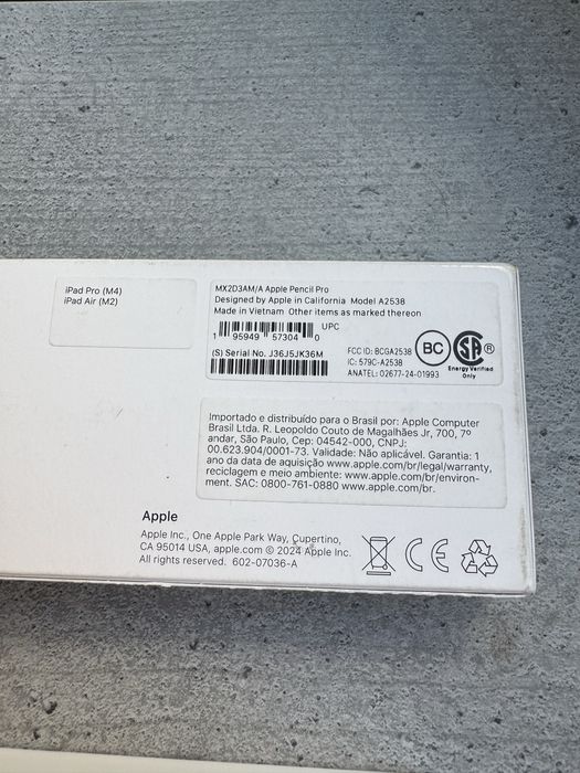 Apple Pencil Pro 2024 (MX2D3) for iPad M2 M3 M4 iPad mini Стилус