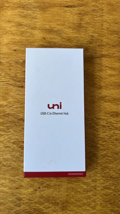 Adaptador USB‑C Uni (Ethernet + 3 USB) – Sem uso