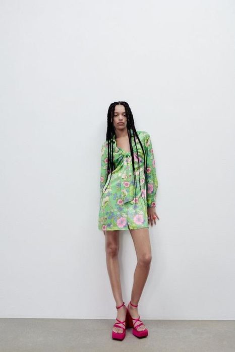 Сукня Zara платье сатинова