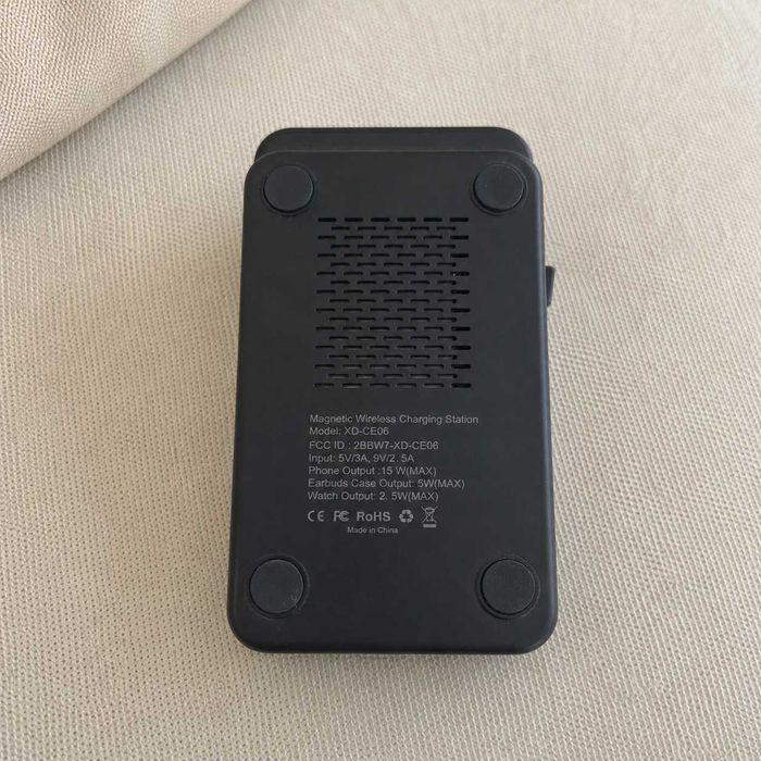 Бездротова зарядка 3в1 MagSafe XD-CE06 15W станція для iPhone Apple Watch AirPods зарядное устройство беспроводная зарядка для xiaomi епл самсунг