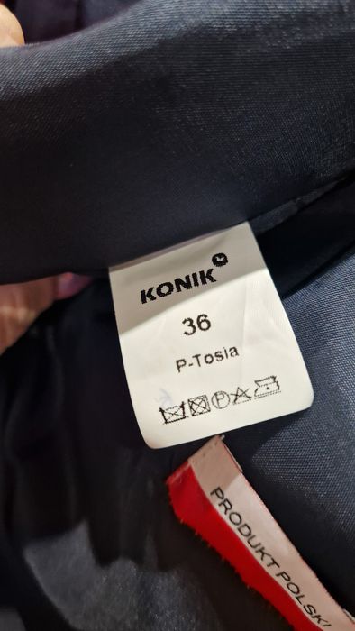 Płaszcz wełniany damski 36 bordo