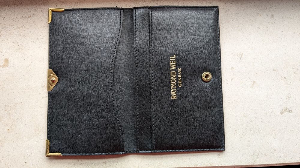 Bolsa antiga documentos relógio Raymond Weil geneve