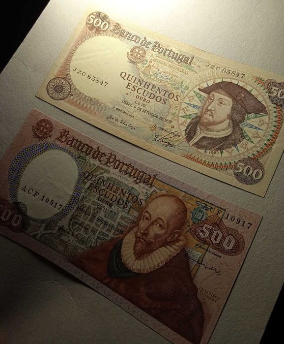 Colecção de 4 Notas 500 escudos - Portes Grátis