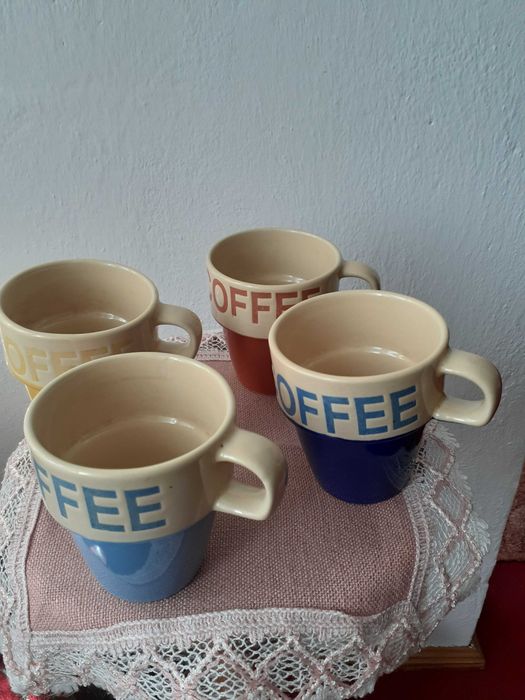 Kubki porcelit z logo  coffee