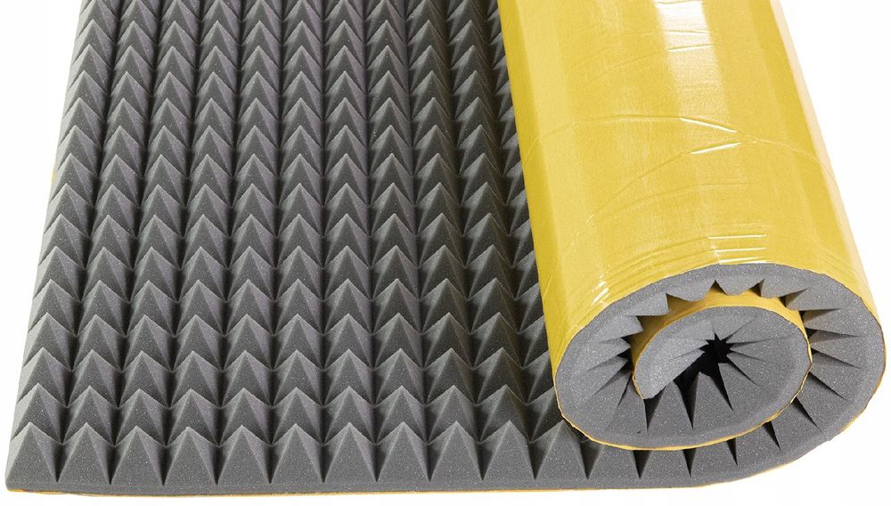 Piramida 8cm Pianka AKUSTYCZNA Mata GĄBKA z klejem 200x100cm 2m2