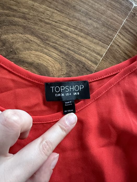 Czerwony top koszulka top shop36