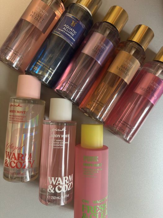 Набір блисків 5шт Victoria Secret в новорічному пакувані І місти 500гр