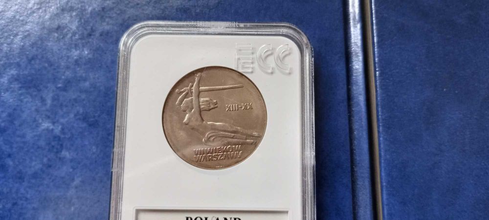 Stare monety 10 złotych 1965 Nike skrętka MS65 PRL
