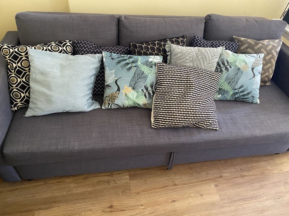 IKEA FRIHETEN – Sofá-cama de 3 lugares | Cinzento escuro