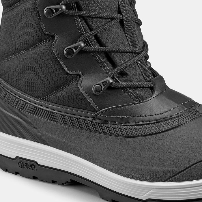 Botas Quentes e Impermeáveis de Caminhada na Neve Homem NH500 Preto