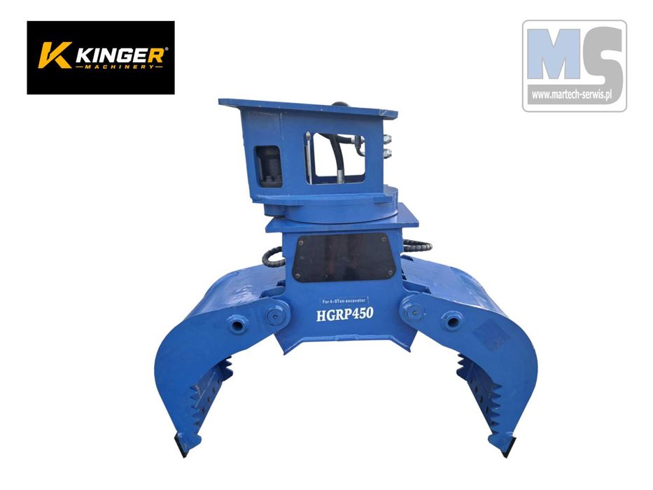 Chwytak sortujący wyburzeniowy z obrotem hydraulicznym 376kg 5-7t