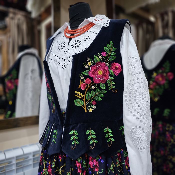 Damska koszula góralska! Bogato haftowana bluzka góralska regionalna