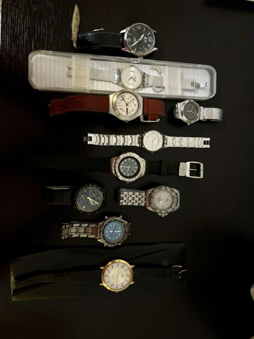 Relógios de variadas marcas, a principal Swatch