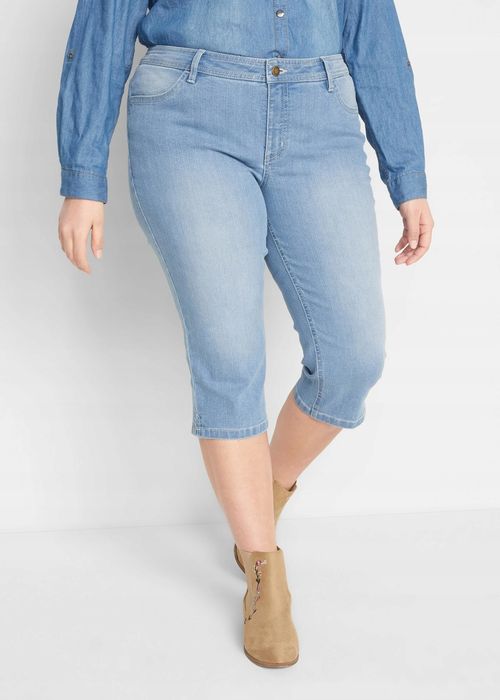B.P.C jeansowe spodnie capri damskie JASNY JEANS r.50